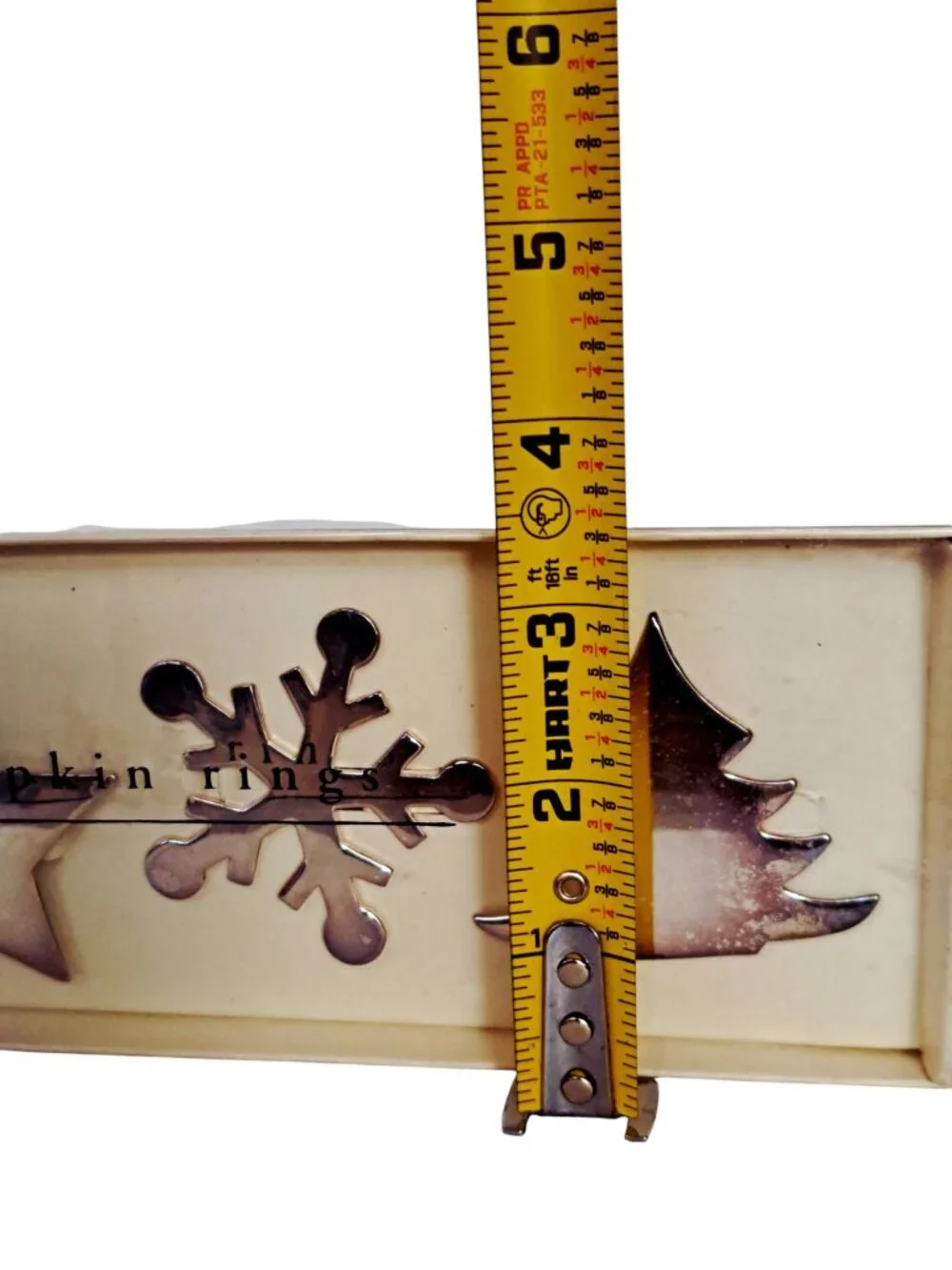 4 Pier 1 Imports Christmas Silver Plated Napkin Rings Star Tree Snowflake Deer